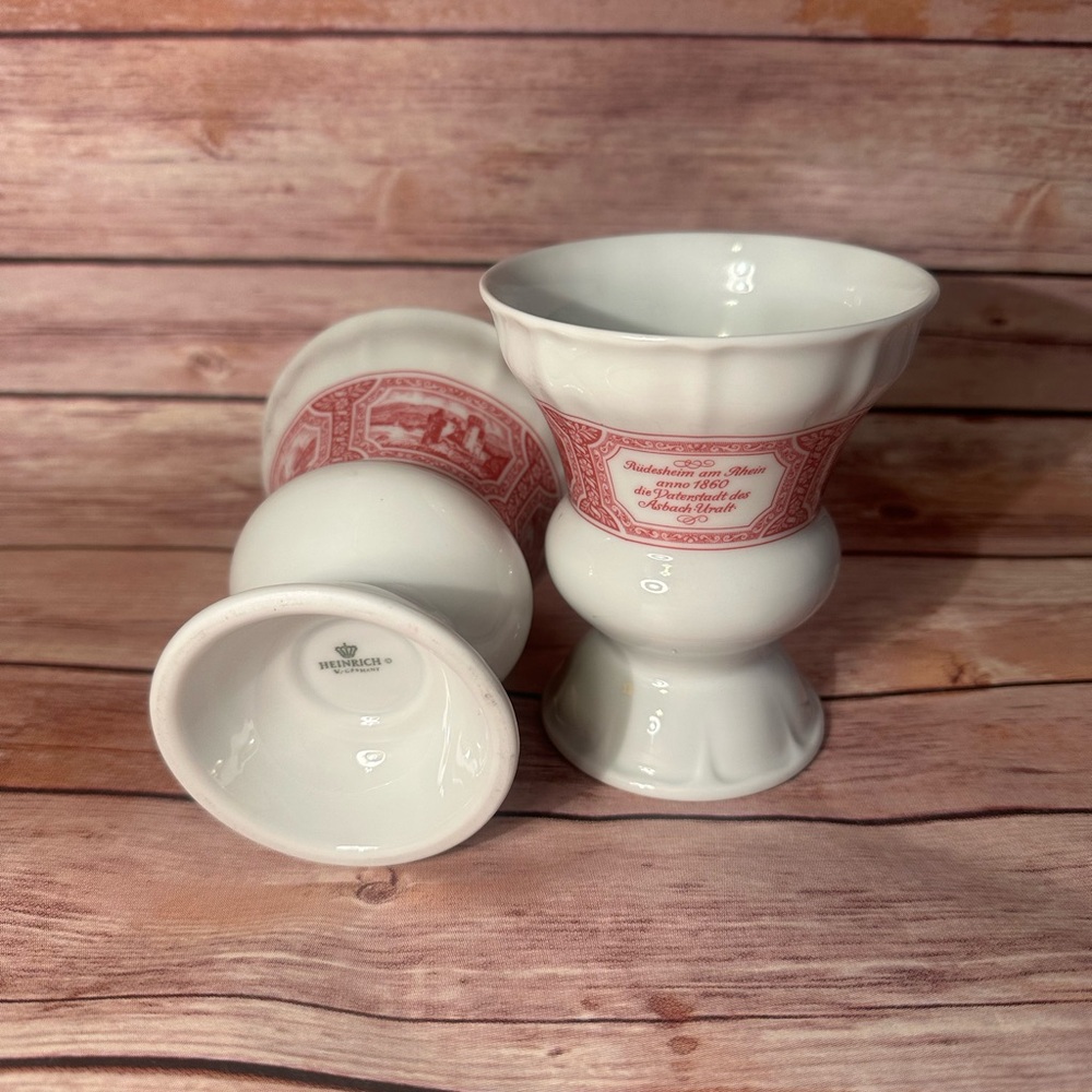 Vintage White and Red Ceramic Kaffee Heinrich Villeroy & Boch Rüdesheimer - Picture 2 of 4